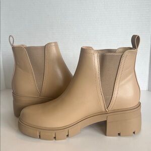 REDTOP Chelsea Boots Elastic Chunky Block Heel Platform Lug Sole Ankle Booties 8